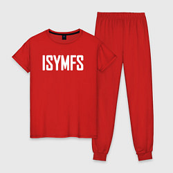 Пижама хлопковая женская ISYMFS CT Fletcher, цвет: красный