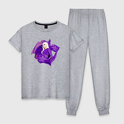 Пижама хлопковая женская Iris Gaga, цвет: меланж