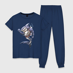 Пижама хлопковая женская Самый крутой ныряльщик, цвет: тёмно-синий