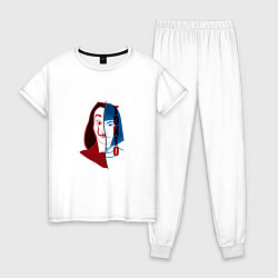 Пижама хлопковая женская De Papel - Токио, цвет: белый