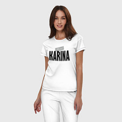 Пижама хлопковая женская Unreal Karina, цвет: белый — фото 2