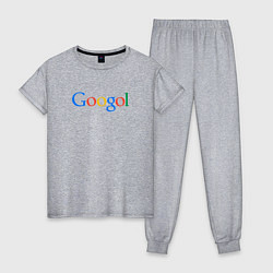 Пижама хлопковая женская Гоголь Googol, цвет: меланж