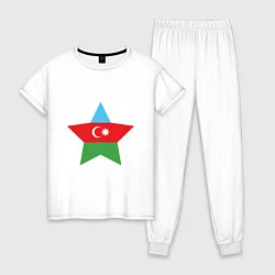 Пижама хлопковая женская Azerbaijan Star, цвет: белый