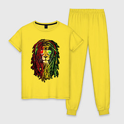 Пижама хлопковая женская Jam lioN, цвет: желтый