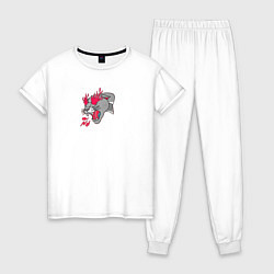 Пижама хлопковая женская Дымчатая Пантера, цвет: белый
