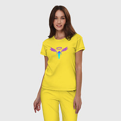 Пижама хлопковая женская WALHALLA TEAM NEON LOGO ТОКИЙСКИЕ МСТИТЕЛИ, цвет: желтый — фото 2