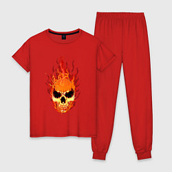 Пижама хлопковая женская Огнище!, цвет: красный