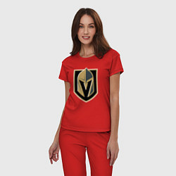 Пижама хлопковая женская Vegas Golden Knights , Вегас Голден Найтс, цвет: красный — фото 2