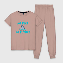Женская пижама No future акула