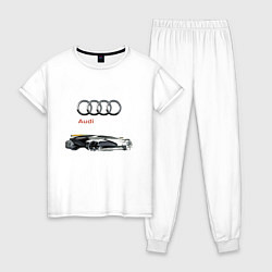 Пижама хлопковая женская Audi Concept Sketch, цвет: белый