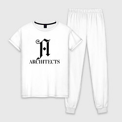 Пижама хлопковая женская Architects epitaph, цвет: белый