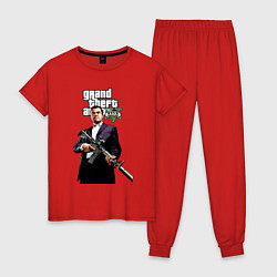 Пижама хлопковая женская GTA 5 Mafia, цвет: красный