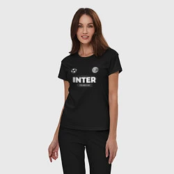 Пижама хлопковая женская Inter Форма Чемпионов, цвет: черный — фото 2