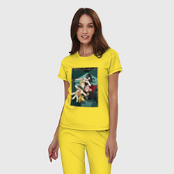 Пижама хлопковая женская SPY X FAMILY СЕМЬЯ ШПИОНА, цвет: желтый — фото 2