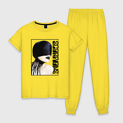 Пижама хлопковая женская Icon Scorpions, цвет: желтый