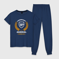 Женская пижама Лого Arsenal и надпись Legendary Football Club