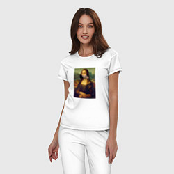 Пижама хлопковая женская Мона Милос, цвет: белый — фото 2