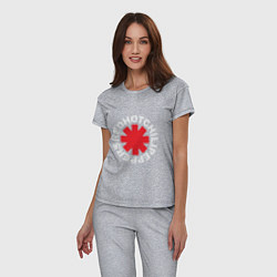 Пижама хлопковая женская Peppers - Logo, цвет: меланж — фото 2