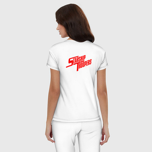 Женская пижама Starship Troopers Logo спина / Белый – фото 4