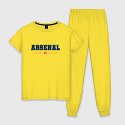 Пижама хлопковая женская Arsenal FC Classic, цвет: желтый