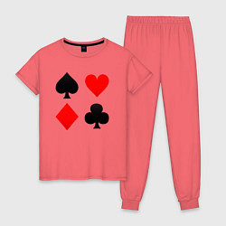 Женская пижама Четыре масти игральных карт