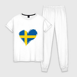Женская пижама Сердце - Швеция