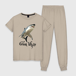 Женская пижама Большая белая акула