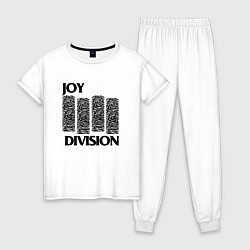 Пижама хлопковая женская Joy Division - rock, цвет: белый