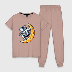 Женская пижама Космонавт на месяце