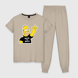 Женская пижама Гомер Симпсон - Rock n Roll