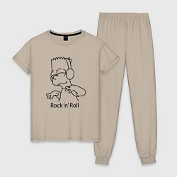 Женская пижама Bart Simpson - Rock n Roll