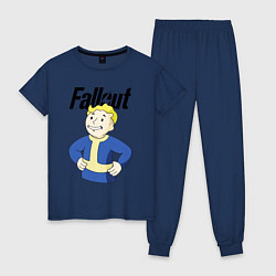 Пижама хлопковая женская Fallout blondie boy, цвет: тёмно-синий