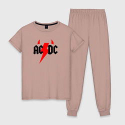 Женская пижама AC DC - рога