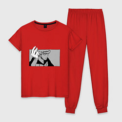 Пижама хлопковая женская Трафальгар Ло - One Piece, цвет: красный
