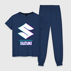 Женская пижама Значок Suzuki в стиле glitch