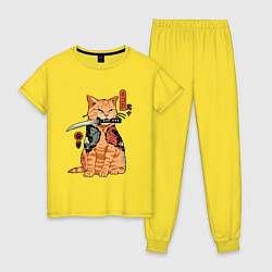 Женская пижама Японский Кот Якудза