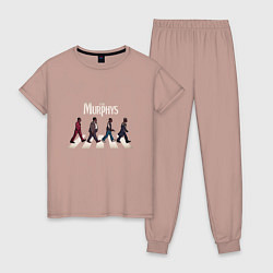 Пижама хлопковая женская The Murphys, цвет: пыльно-розовый
