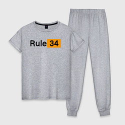 Женская пижама Rule 34