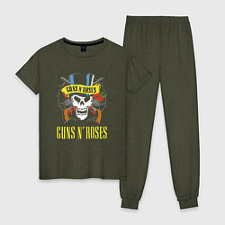 Женская пижама Guns n roses Skull