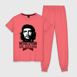 Пижама хлопковая женская Revolution hero, цвет: коралловый