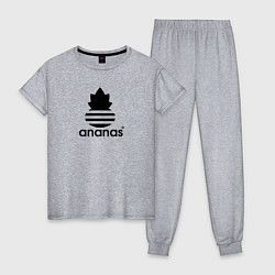 Пижама хлопковая женская Ananas - Adidas, цвет: меланж