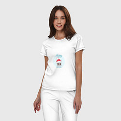 Пижама хлопковая женская Символ 2023, цвет: белый — фото 2