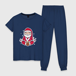 Пижама хлопковая женская Санта релакс, цвет: тёмно-синий