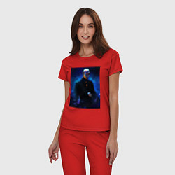 Пижама хлопковая женская Spaceman I, цвет: красный — фото 2