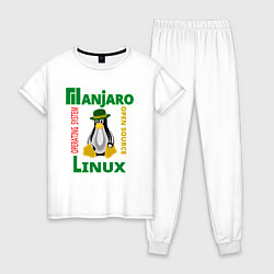 Женская пижама Линукс пингвин в шляпе