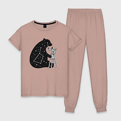 Женская пижама Космонавт и малая медведица
