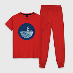 Женская пижама Космонавт с газонокосилкой