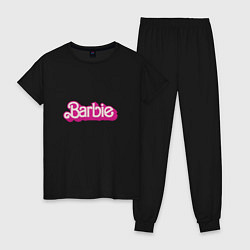 Пижама хлопковая женская Барби фильм 2023, цвет: черный