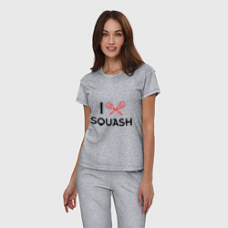 Пижама хлопковая женская I Love Squash, цвет: меланж — фото 2