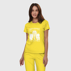 Пижама хлопковая женская Санеми шинадзугава - столп ветра, цвет: желтый — фото 2